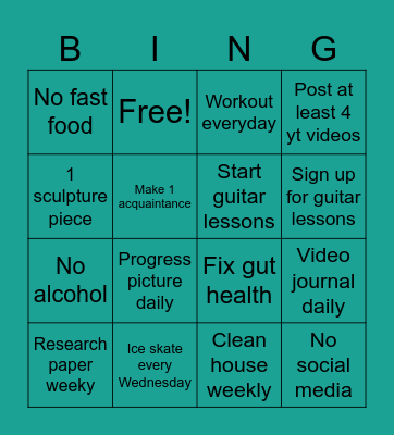 July Bingo Card