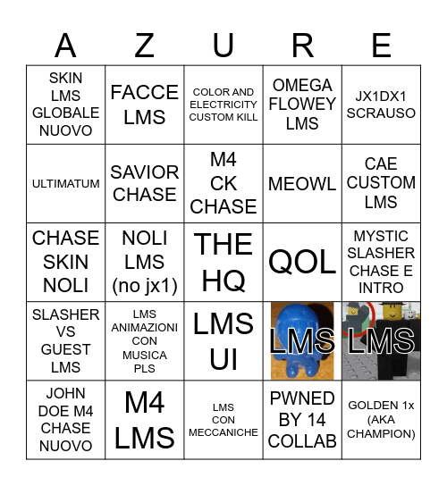 ANTONIO AZZURRO Bingo Card