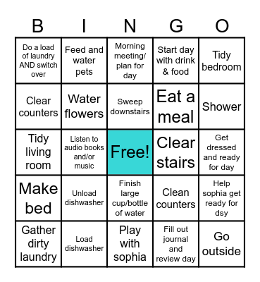 DAILY TASKS Bingo Card