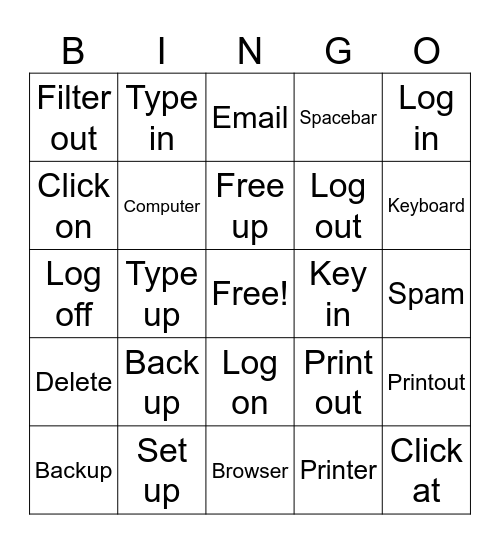 Computers Bingo Card