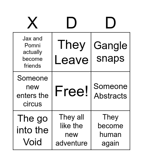 TADC 8 and 9 Bingo Card