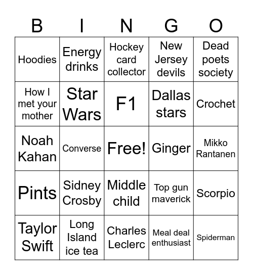 Beccie (bingo eccie) Bingo Card