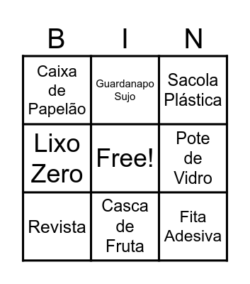RESÍDUOS Bingo Card