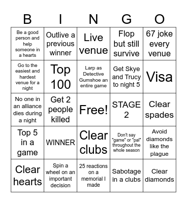 EIB7 BINGO Card