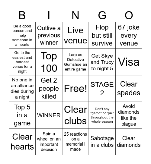 EIB7 BINGO Card