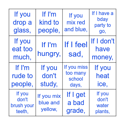 What if? Bingo Card
