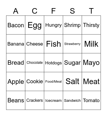 Spanish Food Review JPG Bingo Card