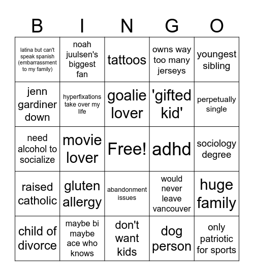 tati bingo Card