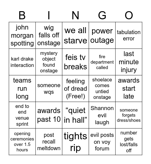 NAIDC 2026 Bingo Card
