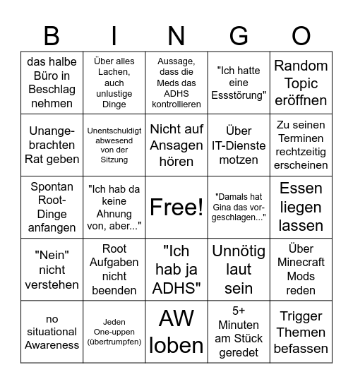 NKFS Bingo Card