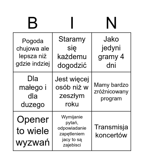 Wywiad z prezesem Alterart bingo Card
