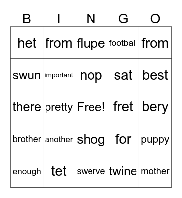 Test Prep Bingo Card