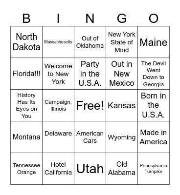Fabulous 4th Bingo Card
