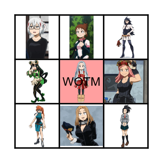 Monthly Theme Guesses Bingo Card