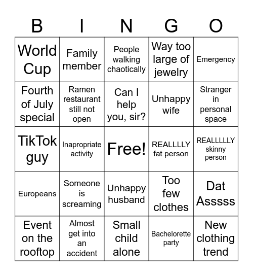 Ponce Bingo Card