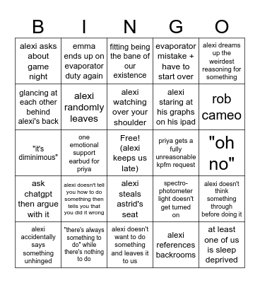 Summer Research Bingo Card