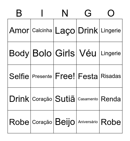 Bingo da Nay Bingo Card