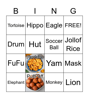 Nigerian Bingo Card