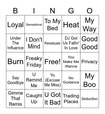 Raymond & Brown Bingo Card