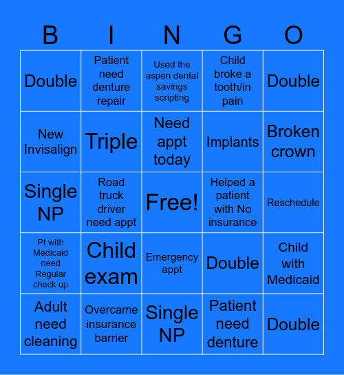 dental heros Bingo Card