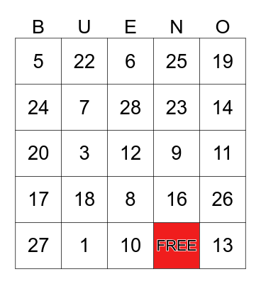 LOTERIA Bingo Card