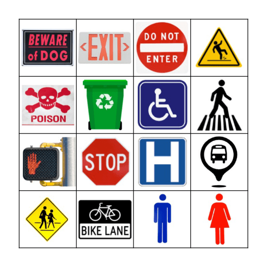 Community Safety Bingo Card