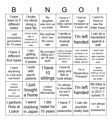 VN BINGO Card