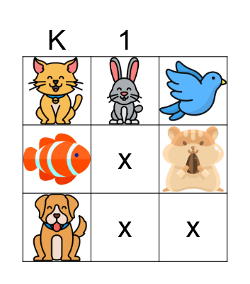 Pets Bingo Card