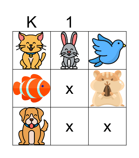 Pets Bingo Card