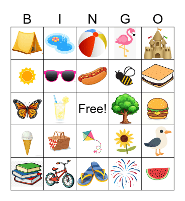 Summer Bingo Card