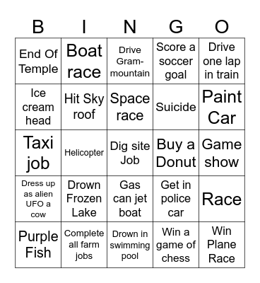 Wobbly Life bingo Card