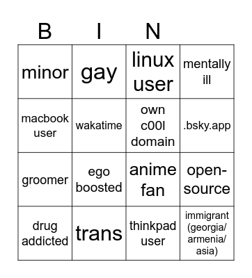 COOL TECH GUY BINGO Card