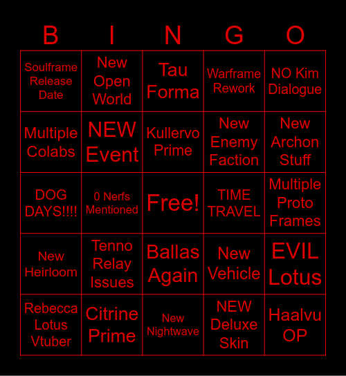 2026 TENNOCON Bingo Card