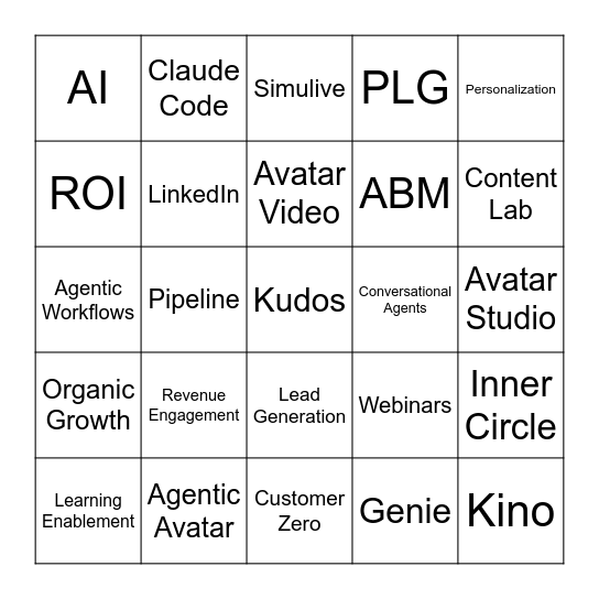 MKO Bingo Card