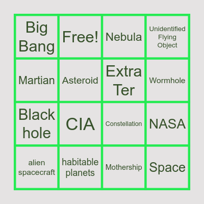 WORLD UFO DAY BINGO Card