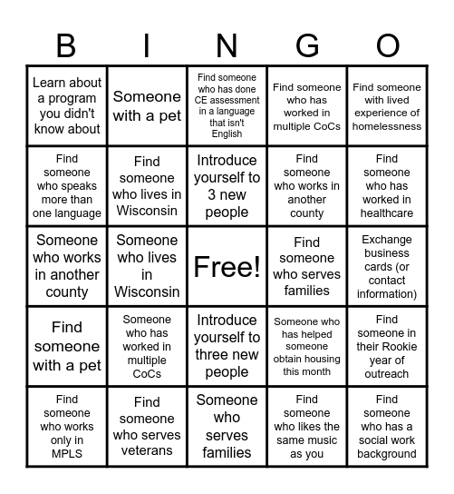 TOG BINGO Card