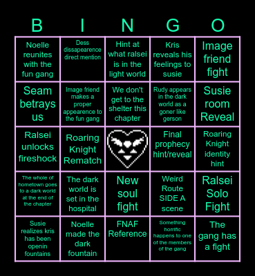 DELTARUNE BINGO Card