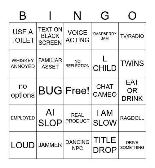 WHISKEY WEIRDSDAY Bingo Card