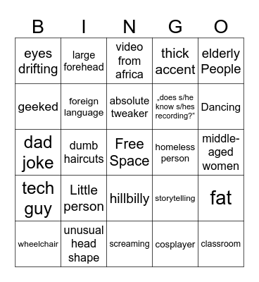 People on Instagram Bingo Card
