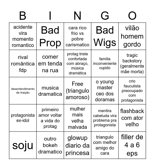 dorama Bingo Card