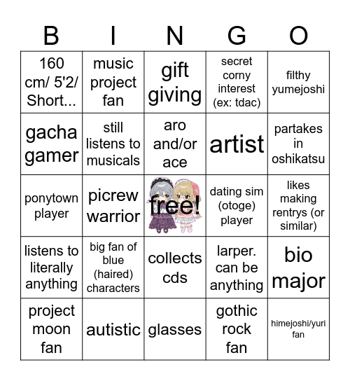 sylvie bingo Card