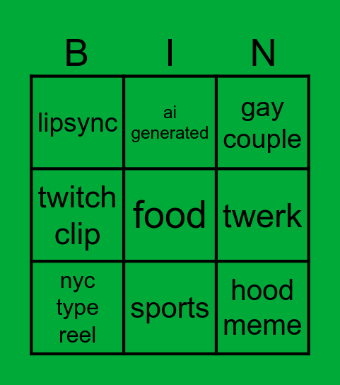 REELS BINGO Card