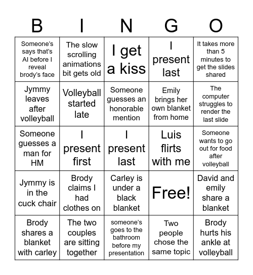 beuatiful women bingo Card