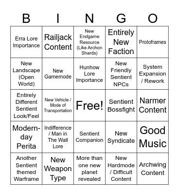Tennocon 2026 Bingo (Tau Update) Bingo Card