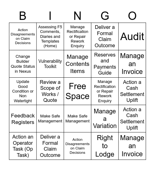 Find the Landing Page bubbles! Bingo Card