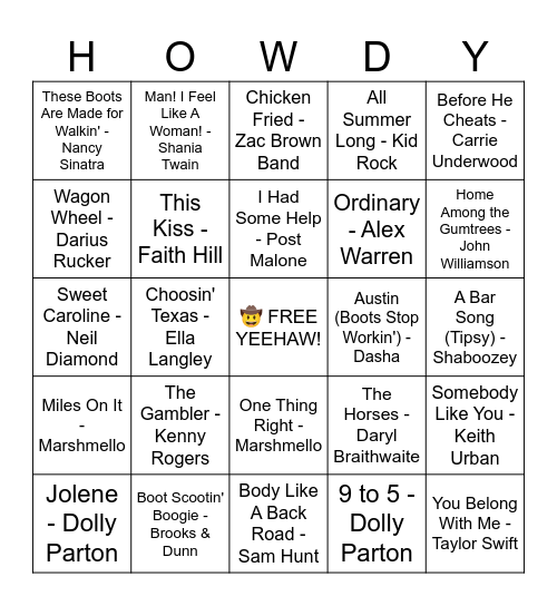 🤠🌵 WILD WEST BINGO 🌵🤠 Bingo Card