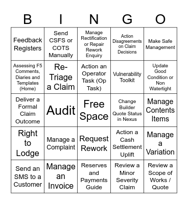 Bingo Card