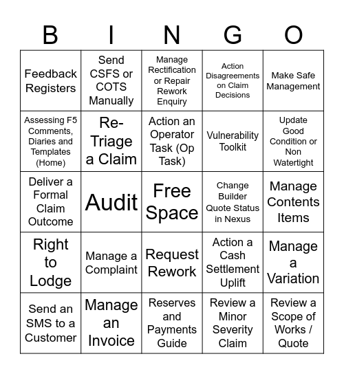 Bingo Card