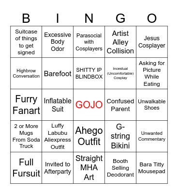 ANIME EXPO BINGO Card