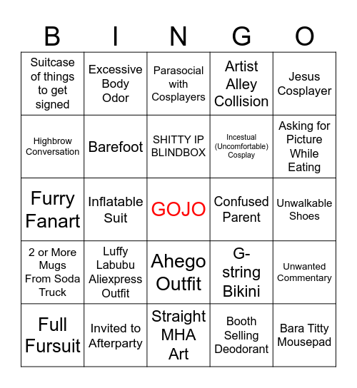 ANIME EXPO BINGO Card